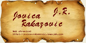 Jovica Rakazović vizit kartica